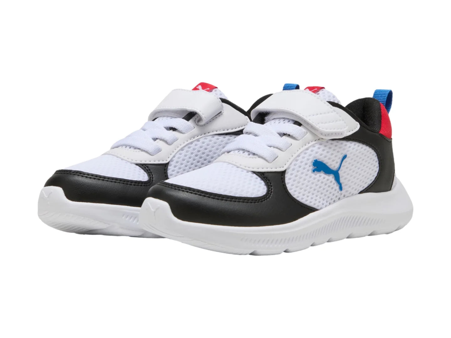 Tenis Puma Pounce Lite Negro Azul y Blanco para Niño