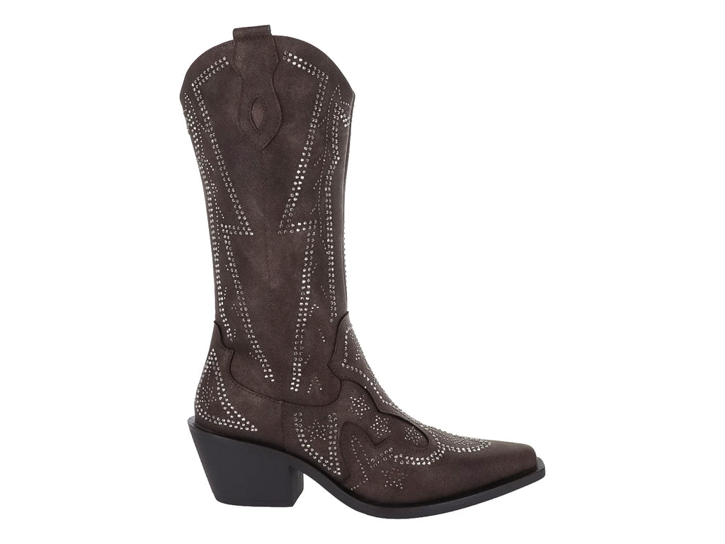 Botas Vaqueras Roze Marrón para Mujer