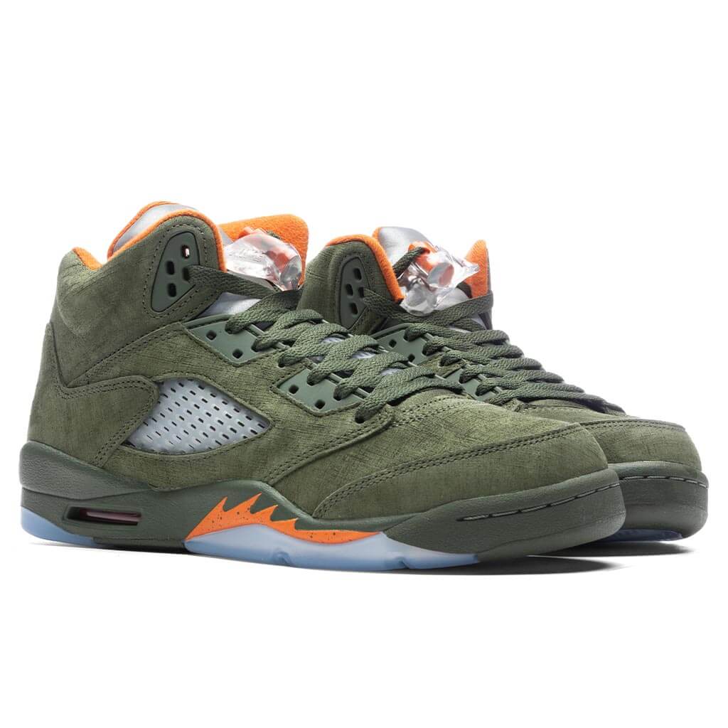 Air Jordan 5 Retro Olive GS Army Olive Solar Orange