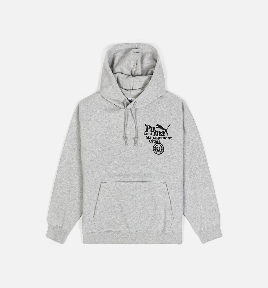 Lost Management Cities Pullover Mens Hoodie Grey