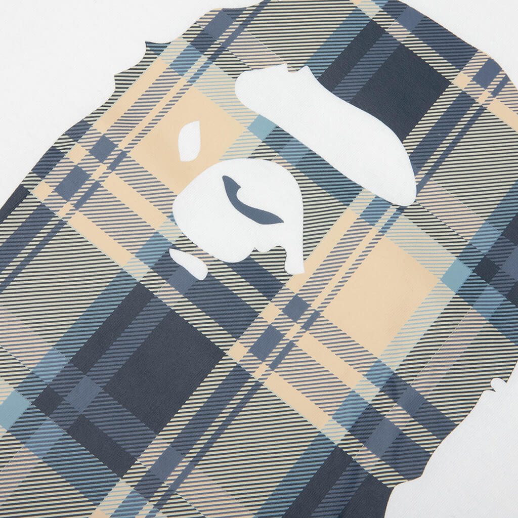 BAPE Check By Bathing Ape Tee White Blue