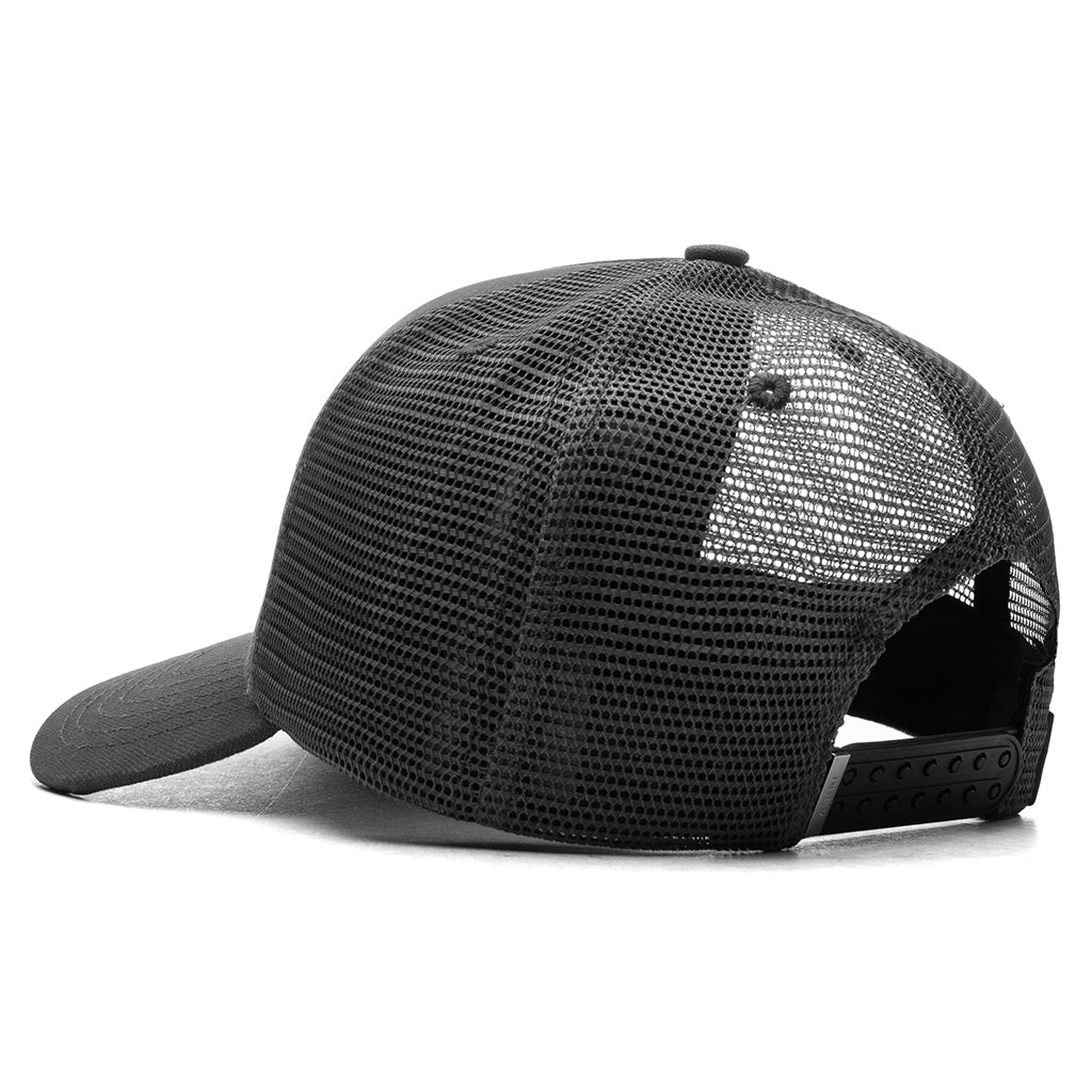 Crystal 3 Star Trucker Hat Black White
