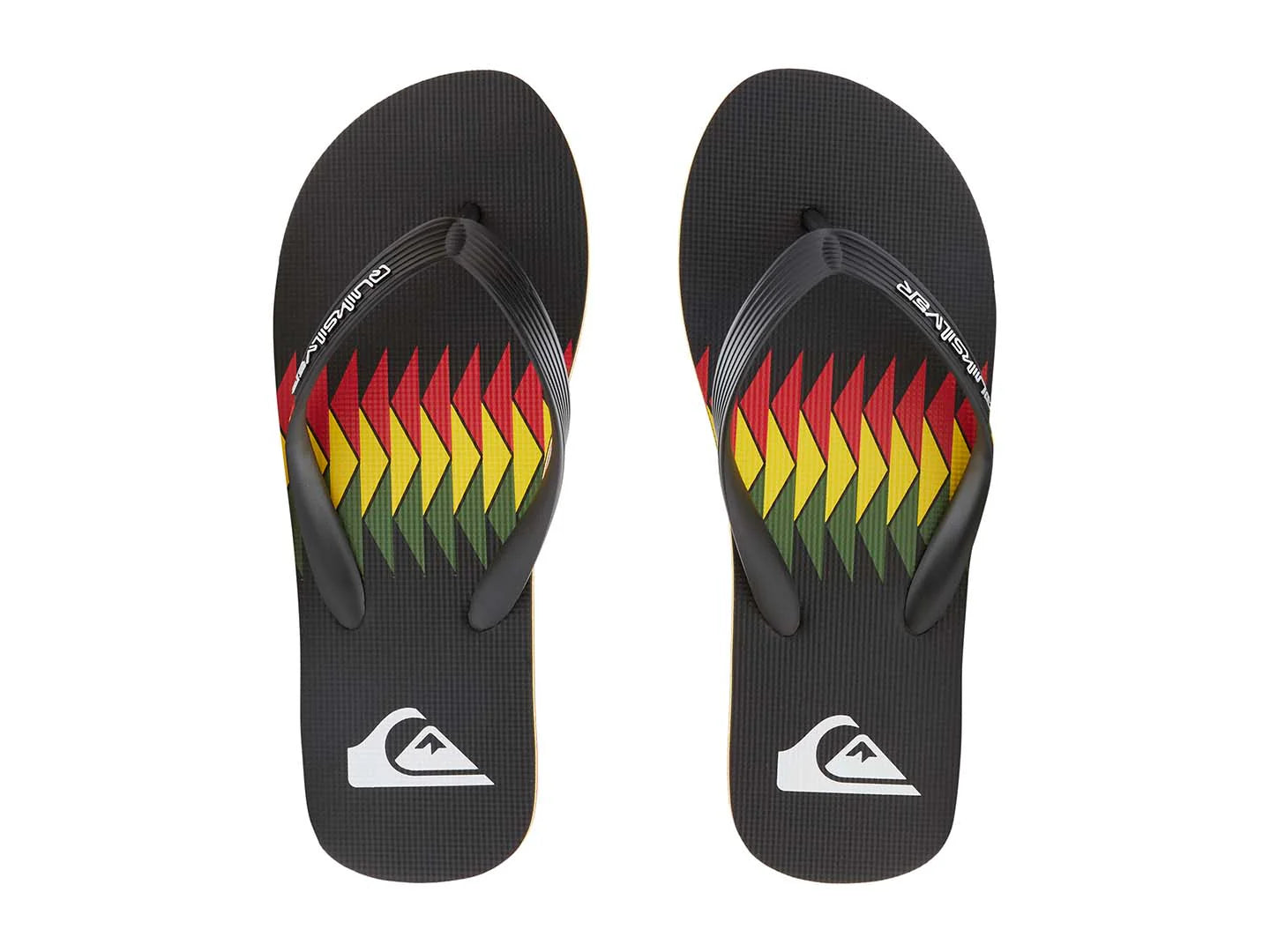 Sandalias Quiksilver Molokai Art II Negro Rojo y Verde para Hombre