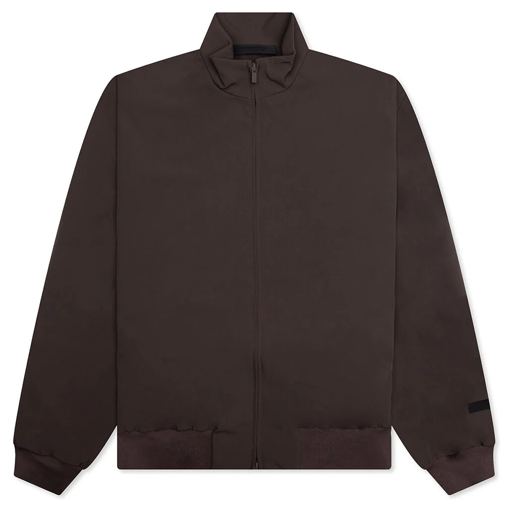 Bonded Nylon Bomber Jacket Brown