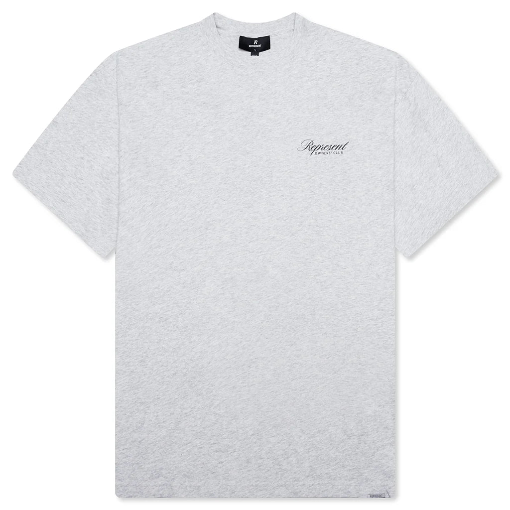 Owners Club Script T Shirt Cream Marl