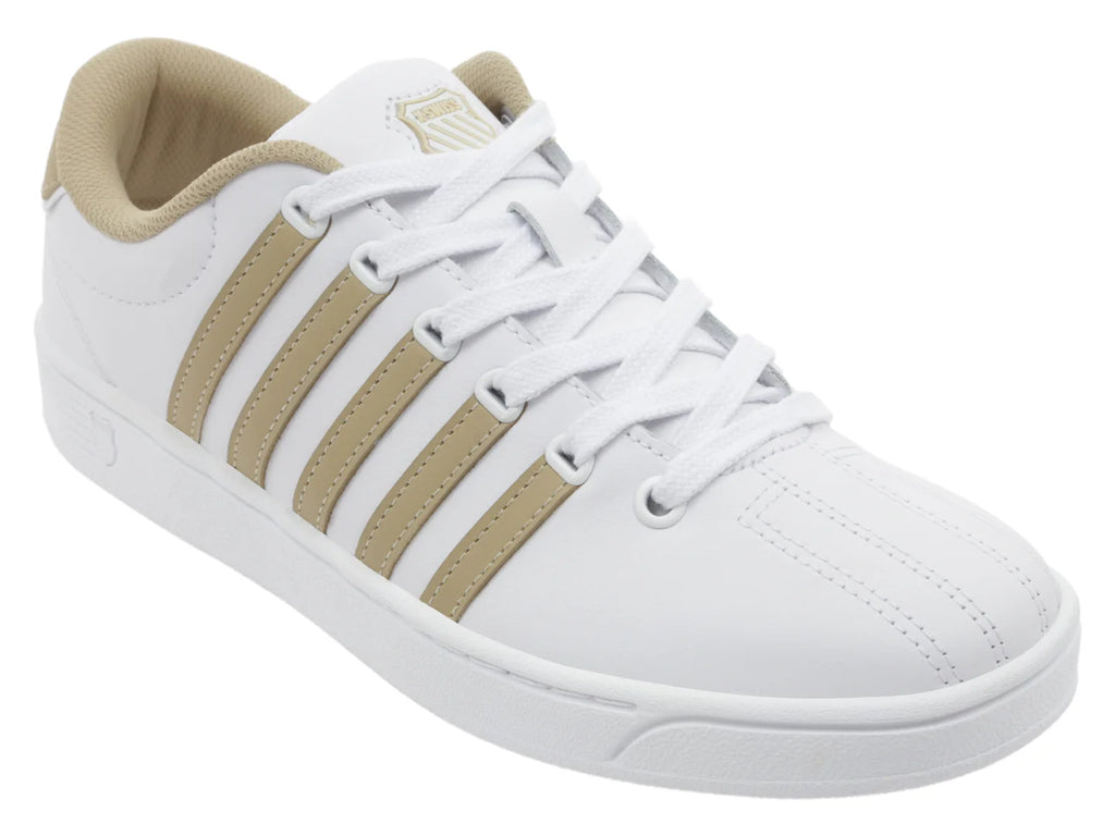 Tenis K SWISS Court Pro Blanco y Gris para Mujer