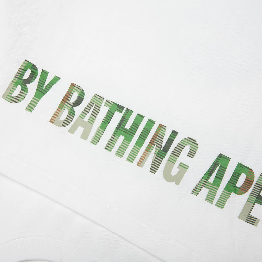 BAPE Check Ape Face Tee White Green