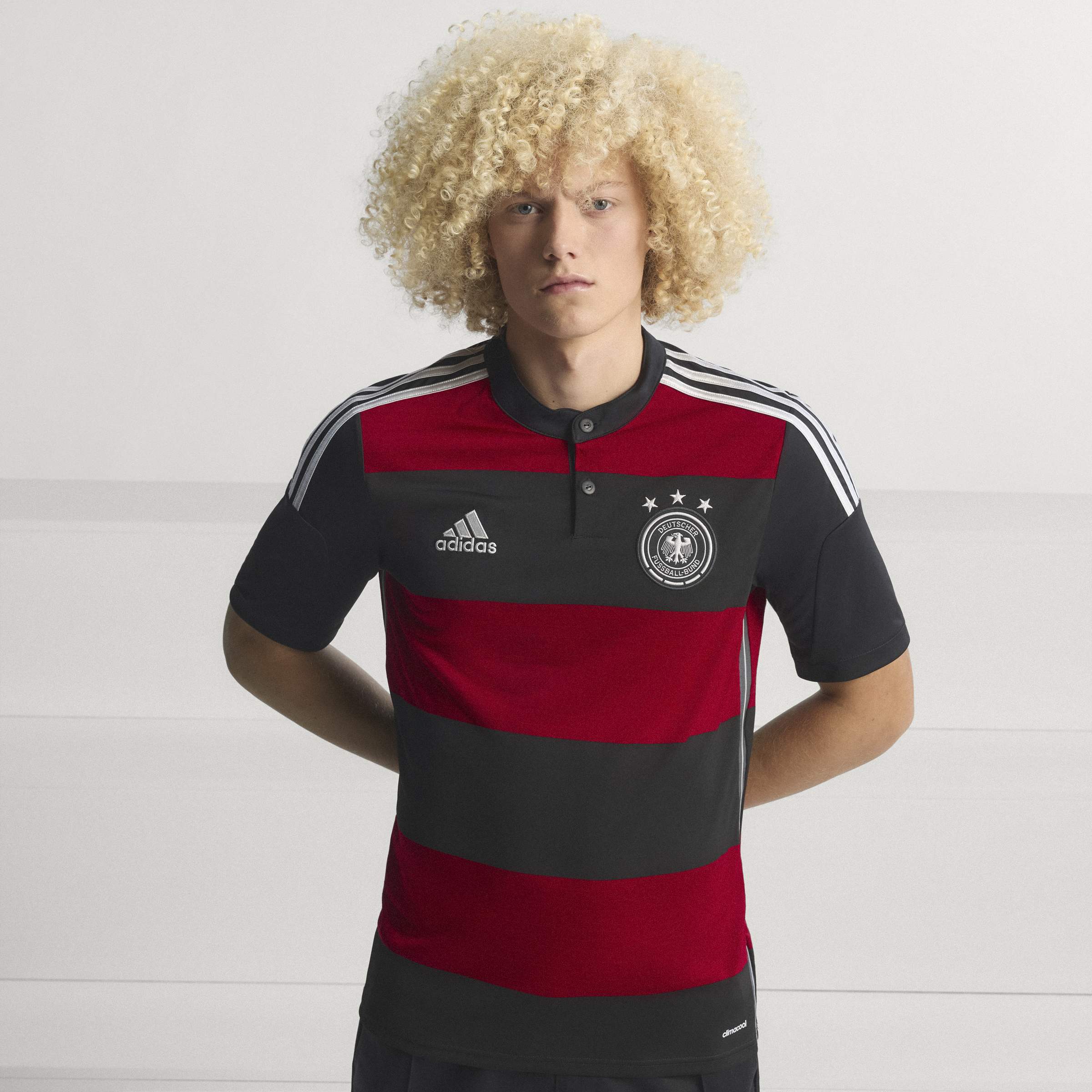 adidas Germany Away 2014 Mens Soccer Jersey Black Red White