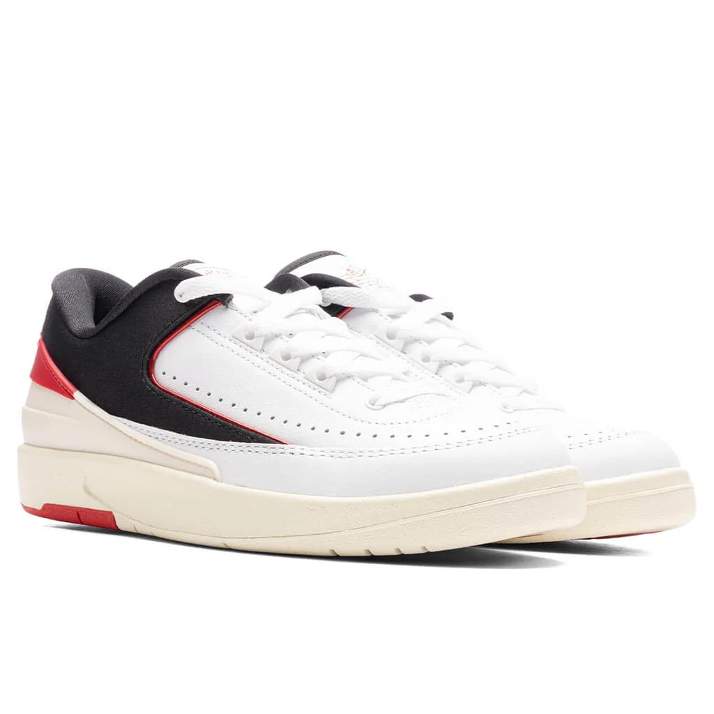 Womens Air Jordan 2 Retro Low White University Red Coconut Milk