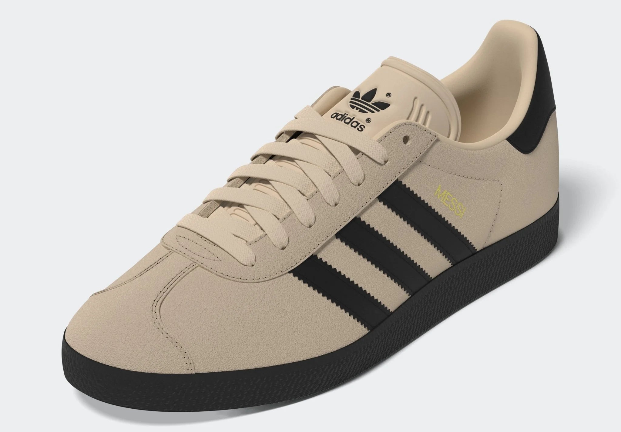 adidas Gazelle Messi Shoes Crystal Sand Black Gold Metallic