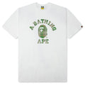 BAPE Check College Tee White Green
