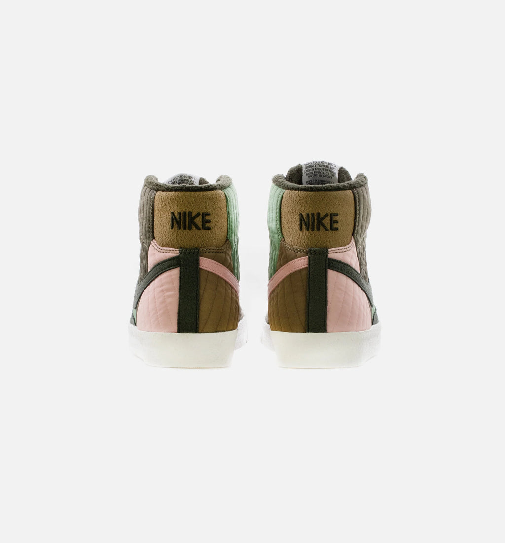 Blazer Mid 77 Sequoia Quilt Mens Lifestyle Shoe Olive Green Pink