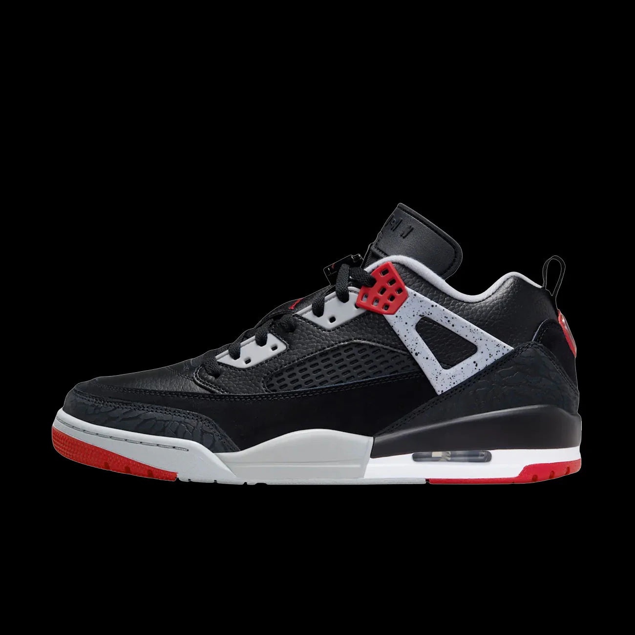 Air Jordan Spizike Low Black Gym Red Wolf Grey White