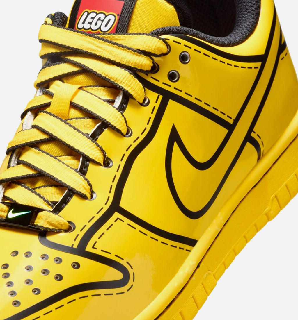 Dunk Low x Lego Grade School Lifestyle Shoe Tour Yellow Black Volt Tour Yellow