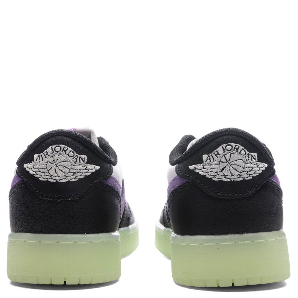 Air Jordan 1 Retro Low OG GS Black Black Raspberry Volt Tint