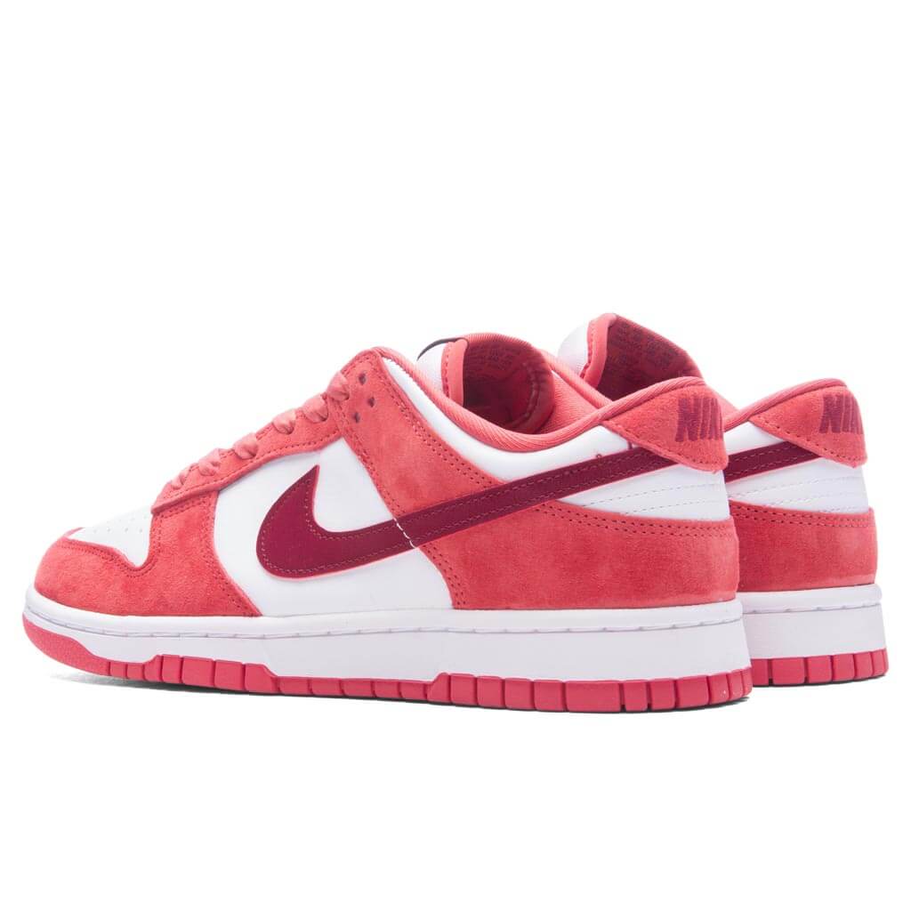 Dunk Low Womens Valentines Day White Team Red Adobe Dragon Red