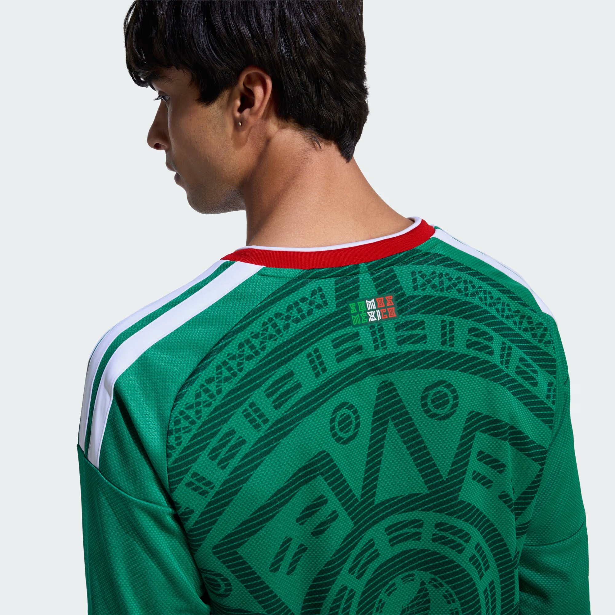 adidas Mexico Home Long Sleeve Mens Soccer Jersey 2026 Green