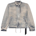 Concealed Zipfront Denim Jacket Mineral Pearl