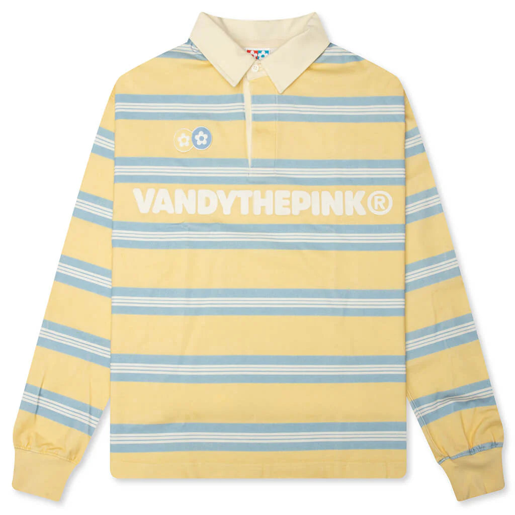 Stripe L S Rugby Yellow