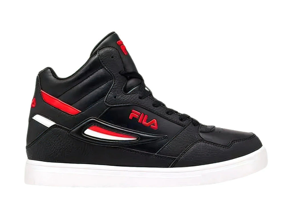 Tenis FILA Everge Negro Blanco y Rojo para Niño