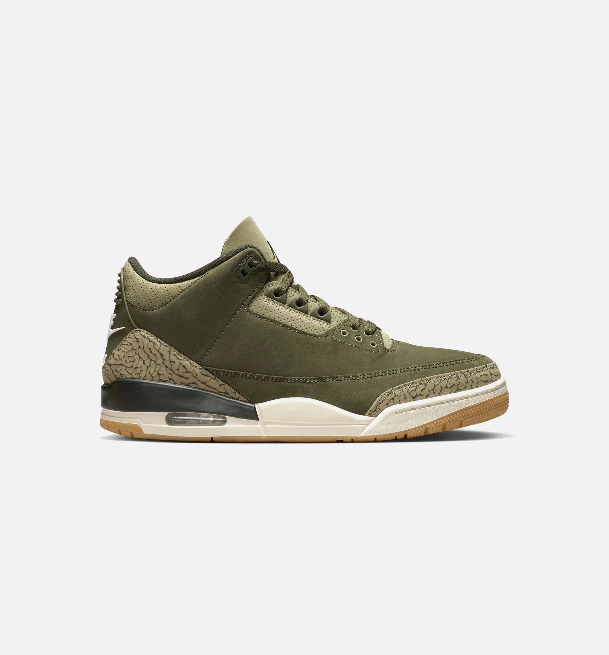 Air Jordan 3 Retro Medium Olive Mens Lifestyle Shoe Medium Olive Sequoia Neutral Olive Sail Total Crimson