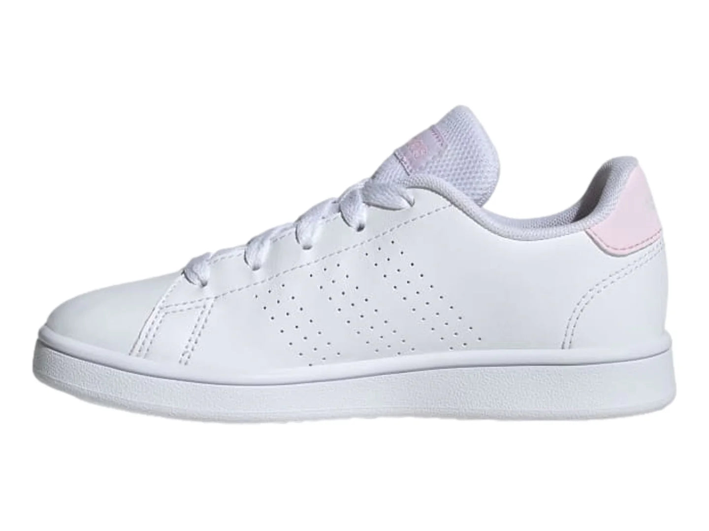 Tenis Adidas Advantage K Blanco y Rosa para Niña