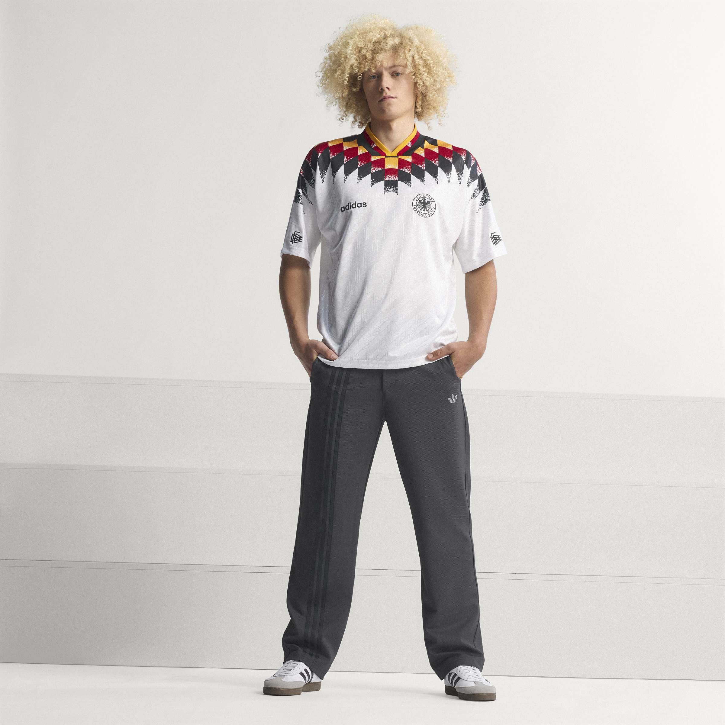 adidas Germany Home 1994 Mens Soccer Jersey White Black Red
