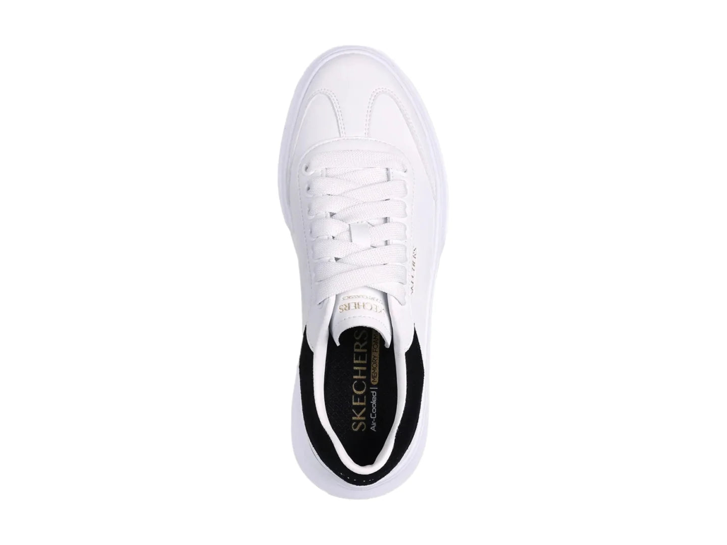 Tenis Skechers Cordova Classic Blanco y Negro para Mujer