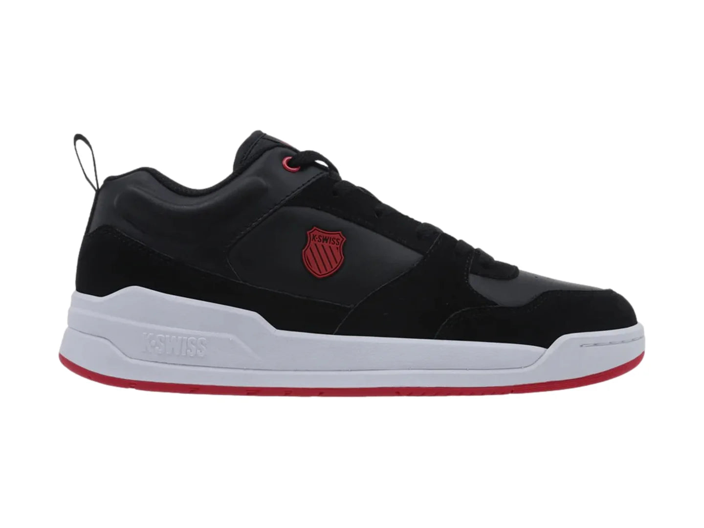 Tenis K Swiss Burton Negro con Rojo para Hombre