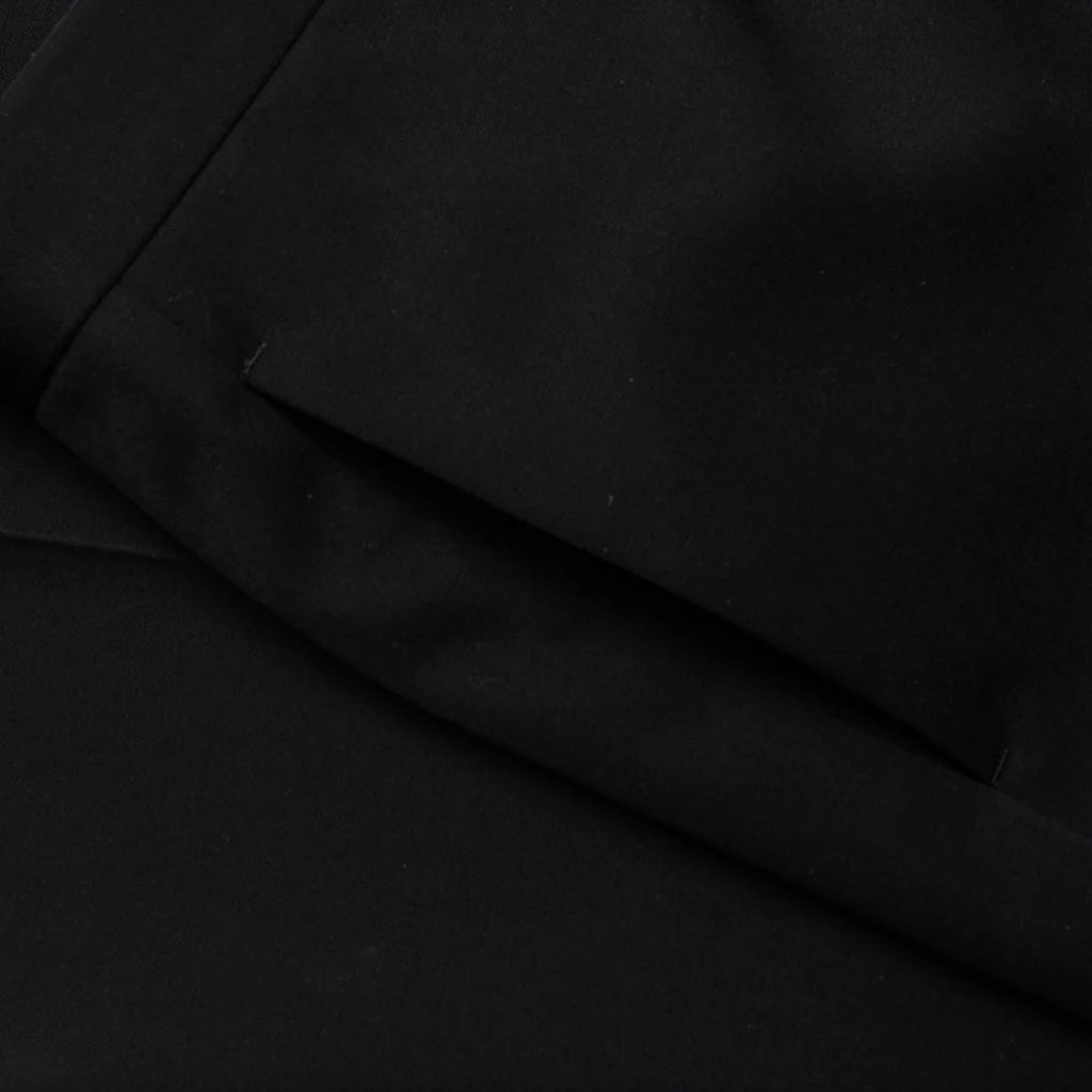 No Side Seam Trousers Black