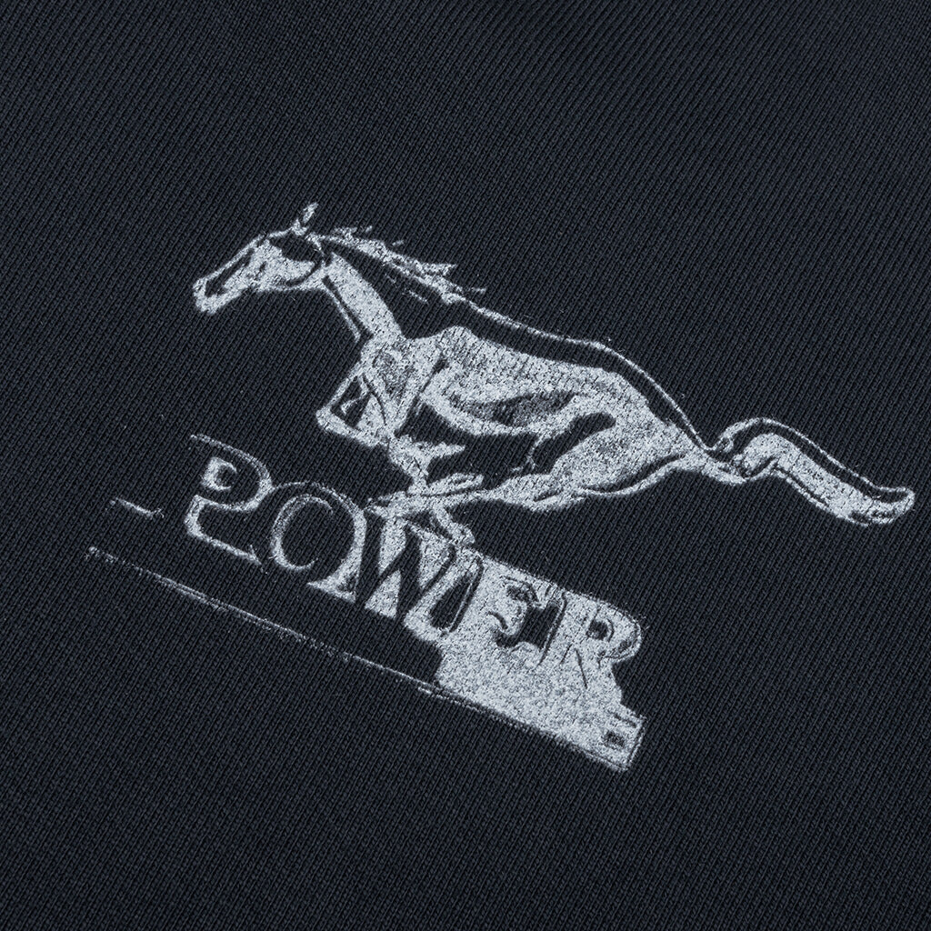Mustang Cross Zip Up Hoodie Washed Black