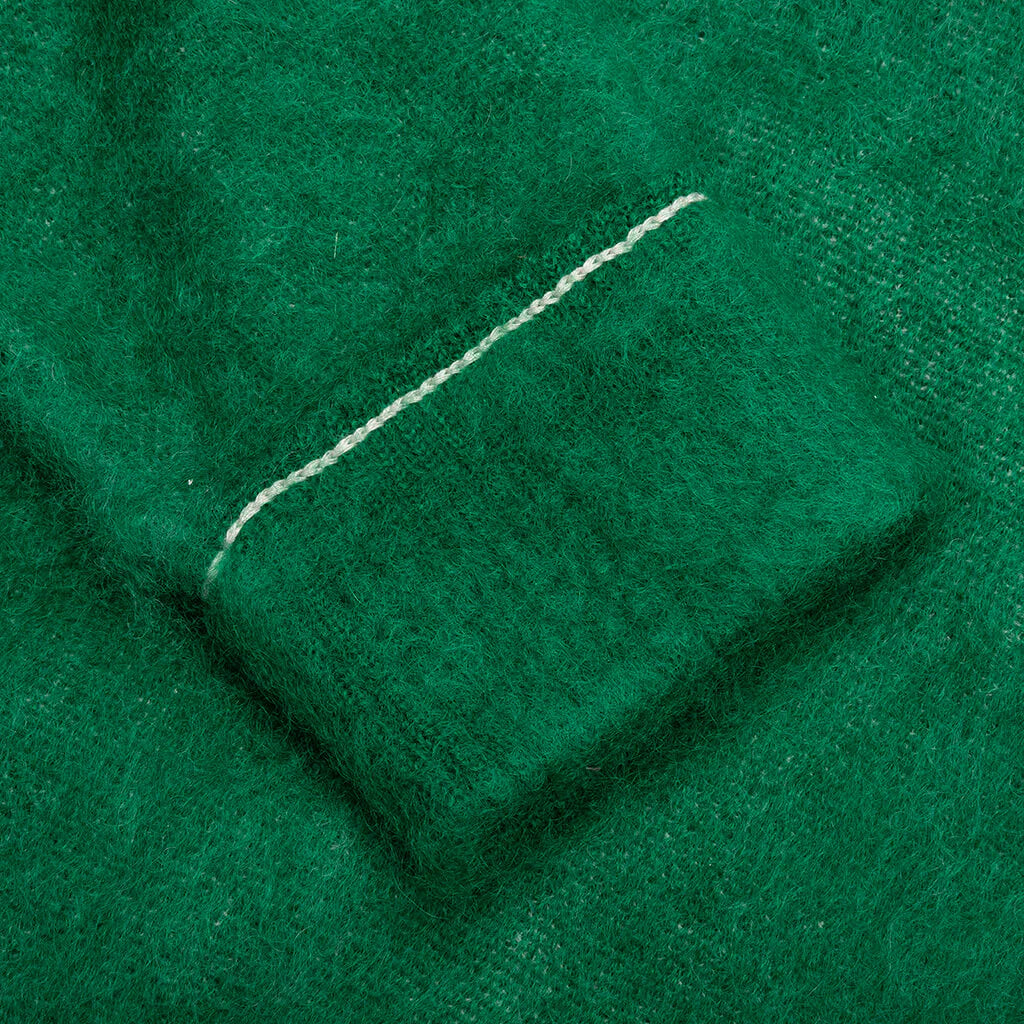 Mohair Knit Pullover Green