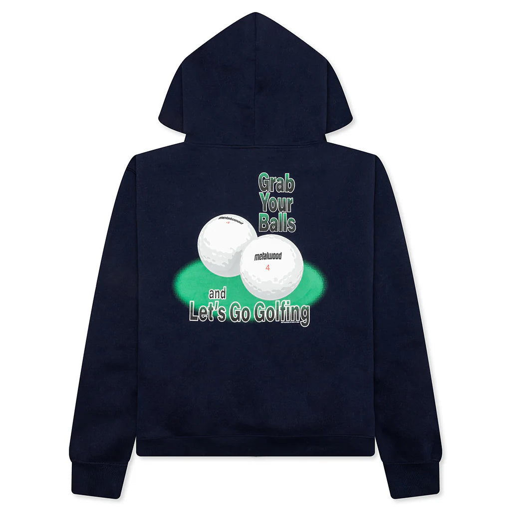 Grab Your Balls Hooded Sweatshirt Navy