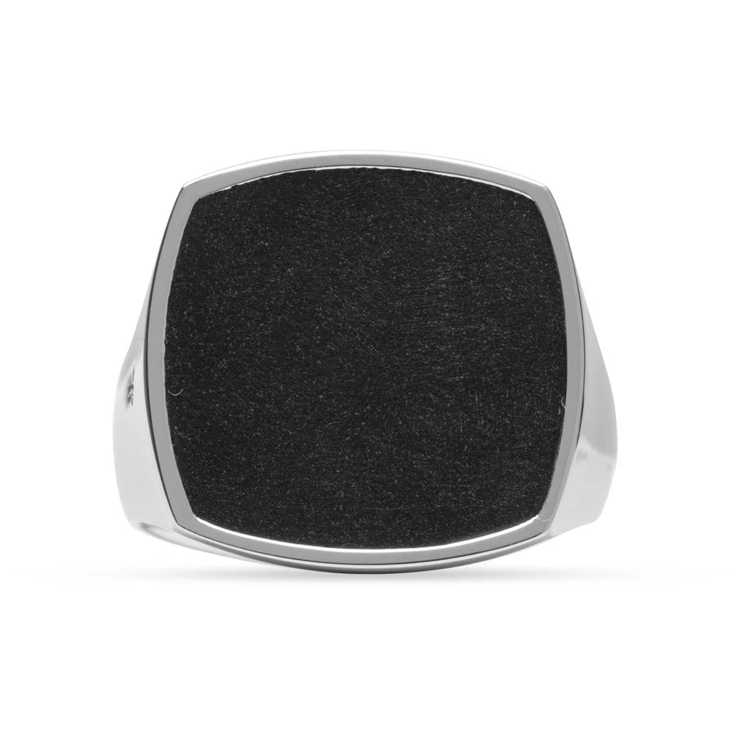 Flush Black Onyx 925 Sterling Silver