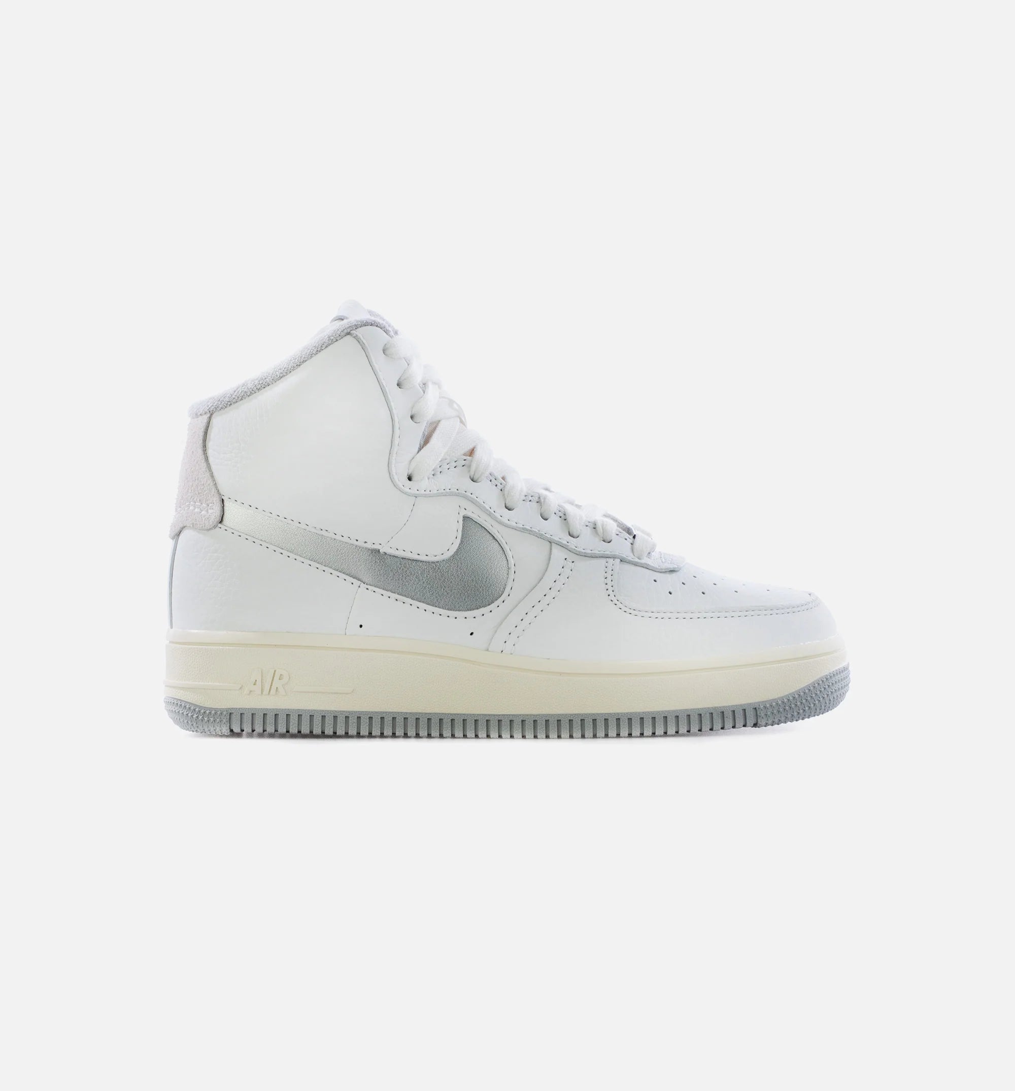 Air Force 1 High Sculpt Silver Womens Lifestyle Shoe White Silver