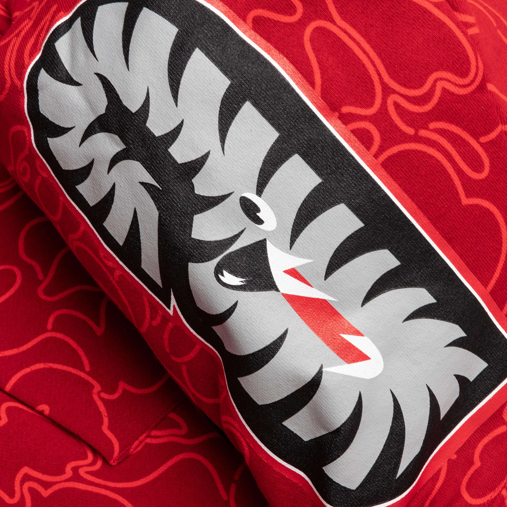 Bape 30th Anniversary Line Camo Shark Full Zip Hoodie Red