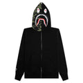 1st Camo Swarovski Shark Full Zip Hoodie Black