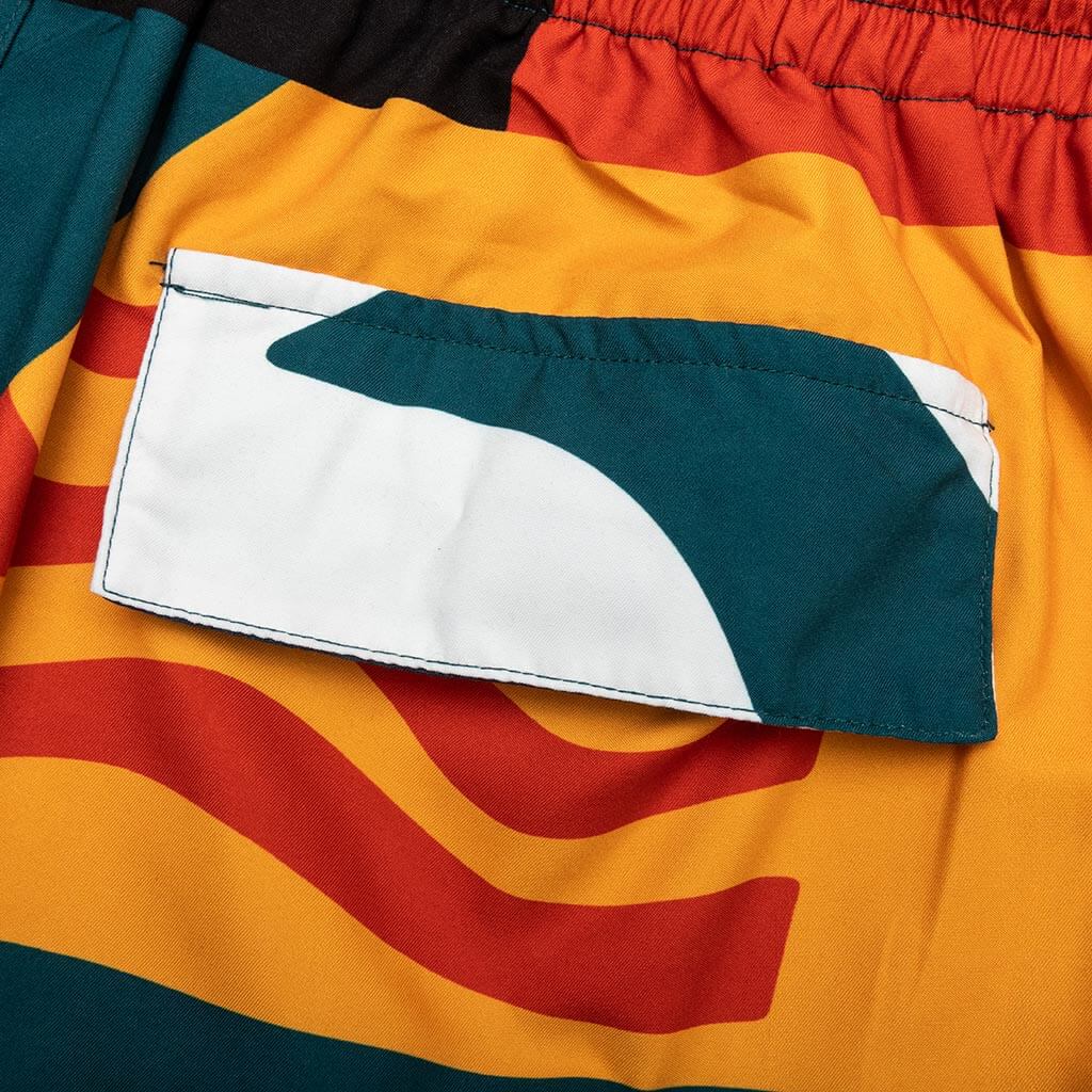 Beached in White Swim Shorts Multi