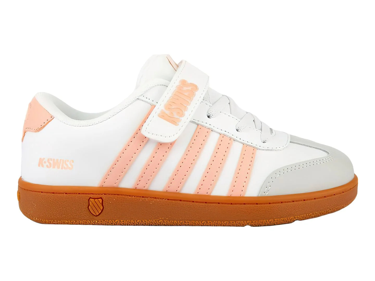 Tenis K Swiss Francis Court Blanco y Rosa para Niña