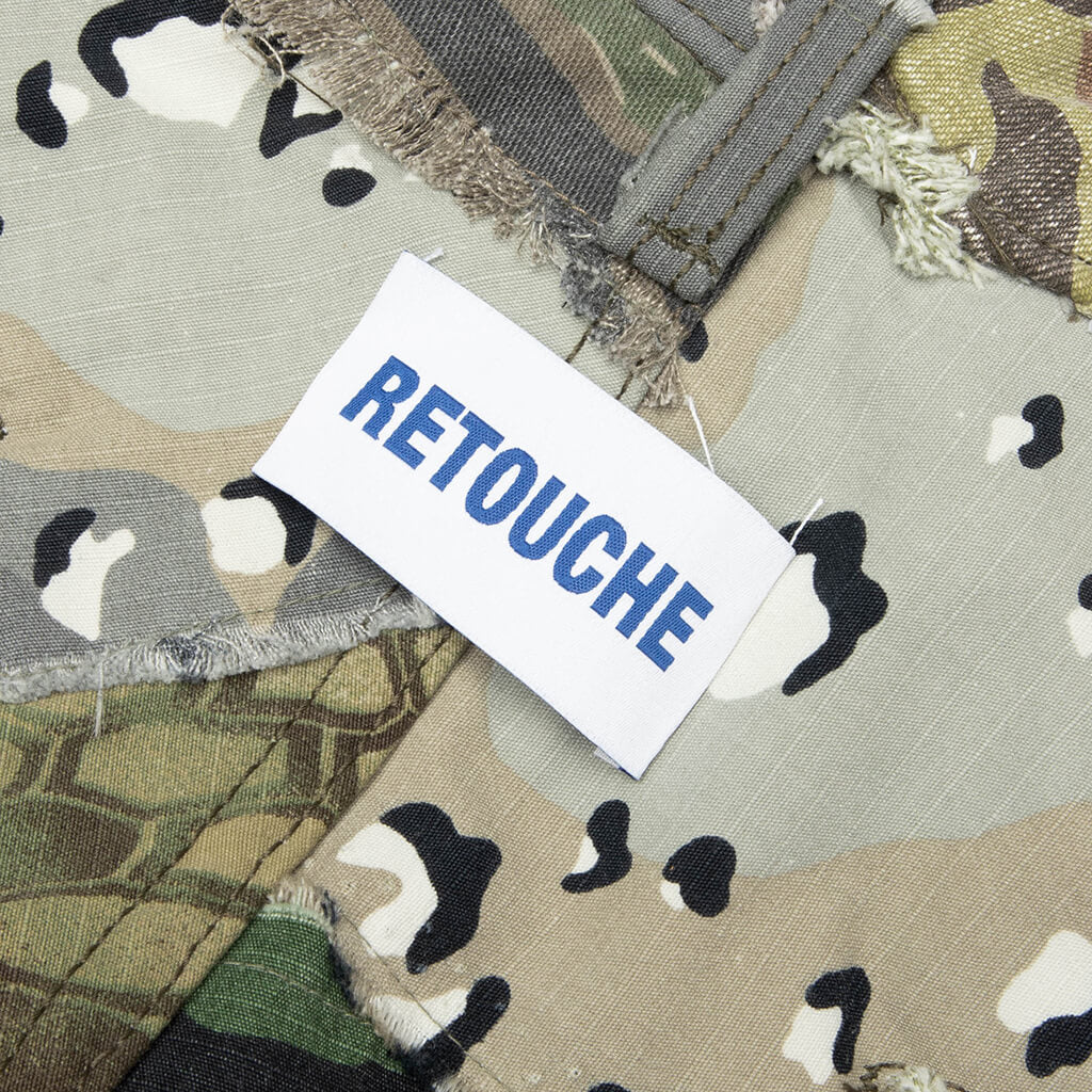 Retouche Camo Patchwork Kenzie Shorts Mixed Camo