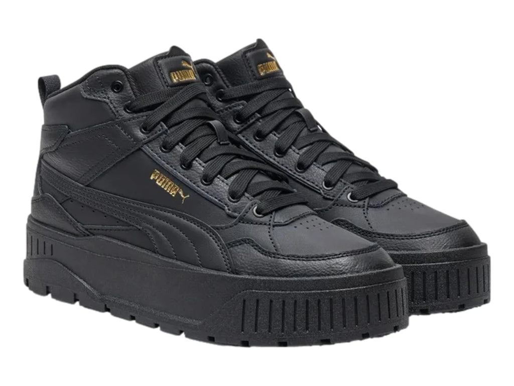 Tenis PUMA Carmen II Idol Mid Negros y Dorados para Mujer