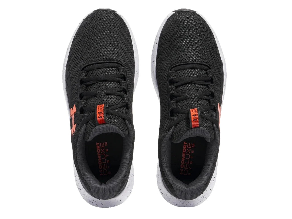 Tenis Under Armour Charged Surge 4 Negro y Naranja para Hombre