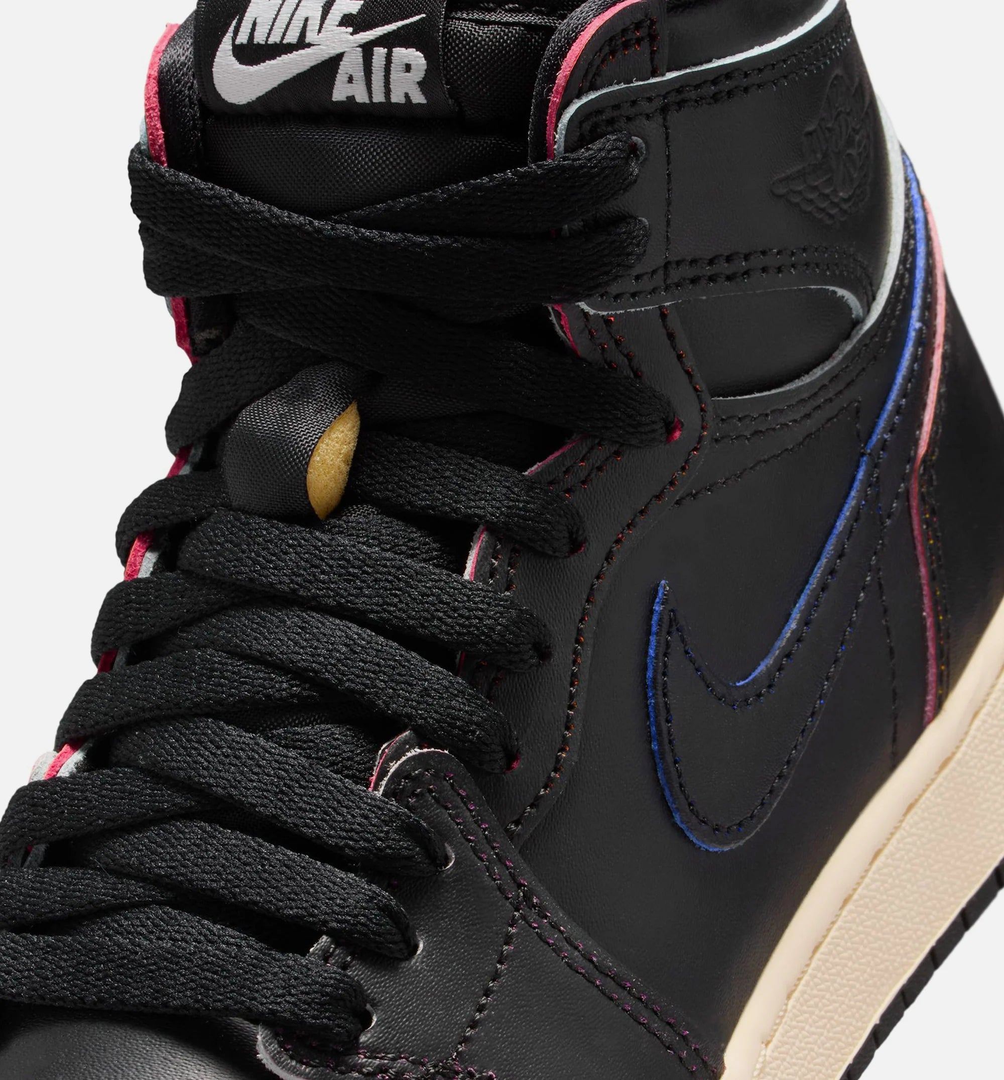 Air Jordan 1 Retro High OG Black and Muslin Grade School Lifestyle Shoe Black Black Muslin