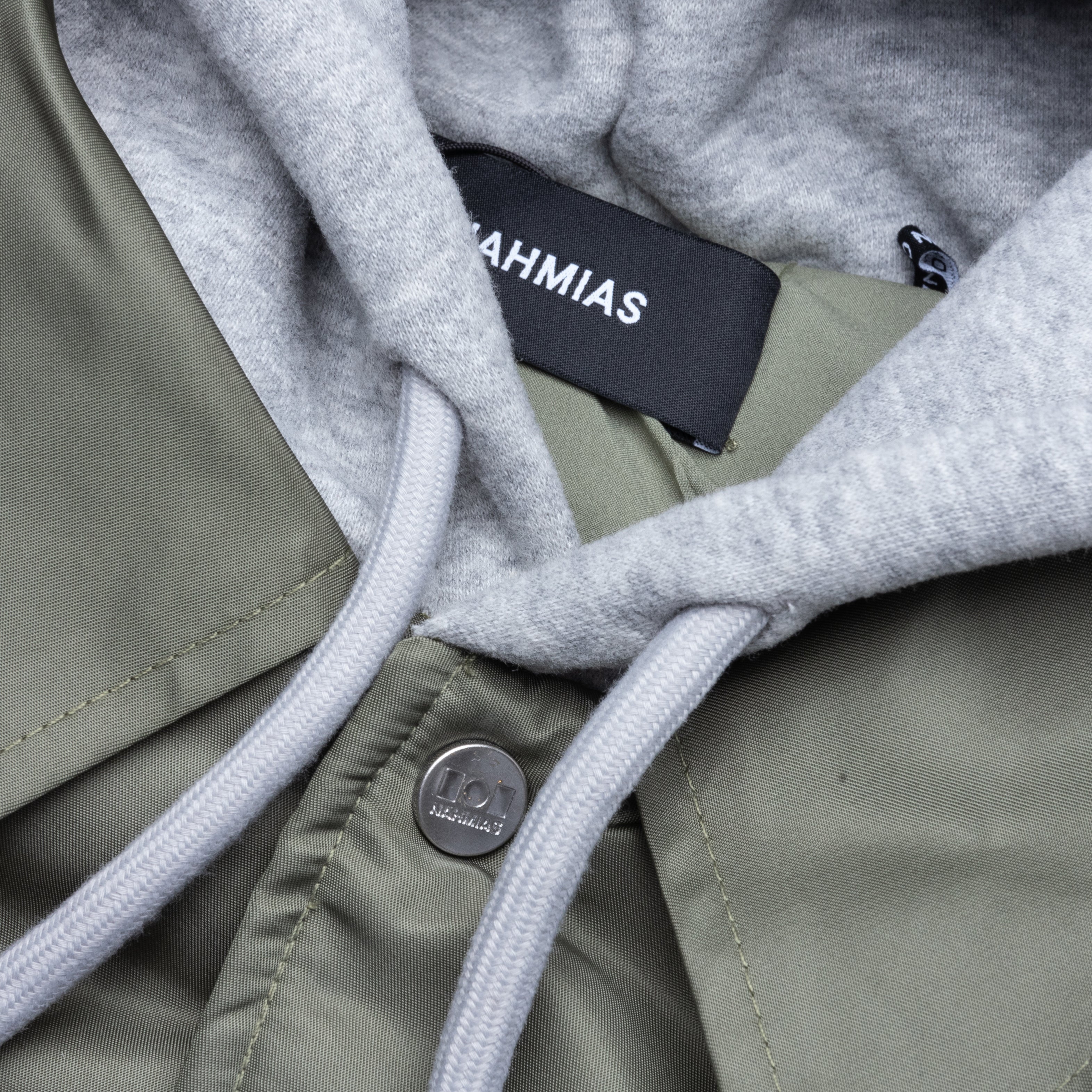 Nylon Hooded Bomber Army Green