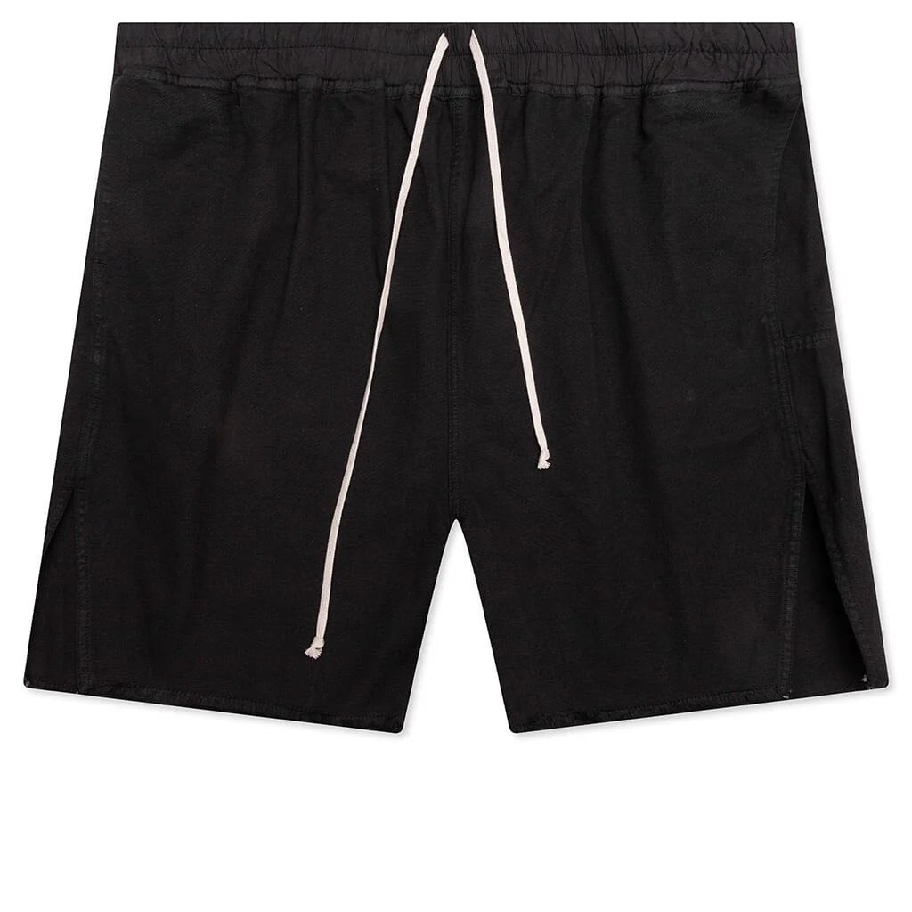 Butt Zipp Long Boxer Shorts Black