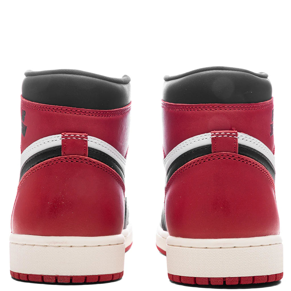 Air Jordan 1 Retro High OG Black Toe Reimagined White Black Varsity Red Sail