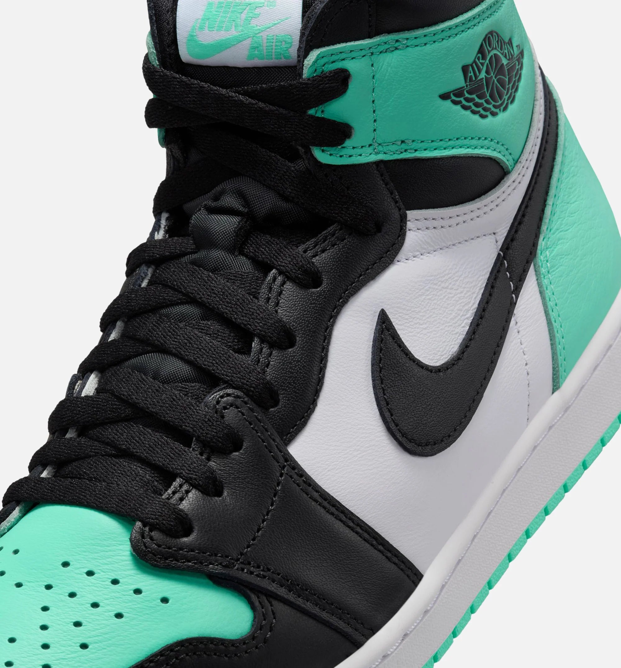 Air Jordan 1 Retro High OG Mens Lifestyle Shoe White Black Green Glow