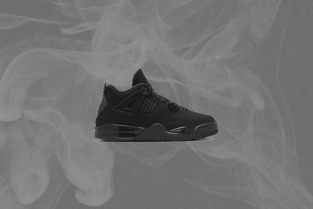 Air Jordan 4 Retro Black Cat PS Black Light Graphite