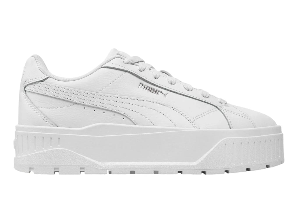 Tenis PUMA Karmen II Jr Blancos y Plata para Niña