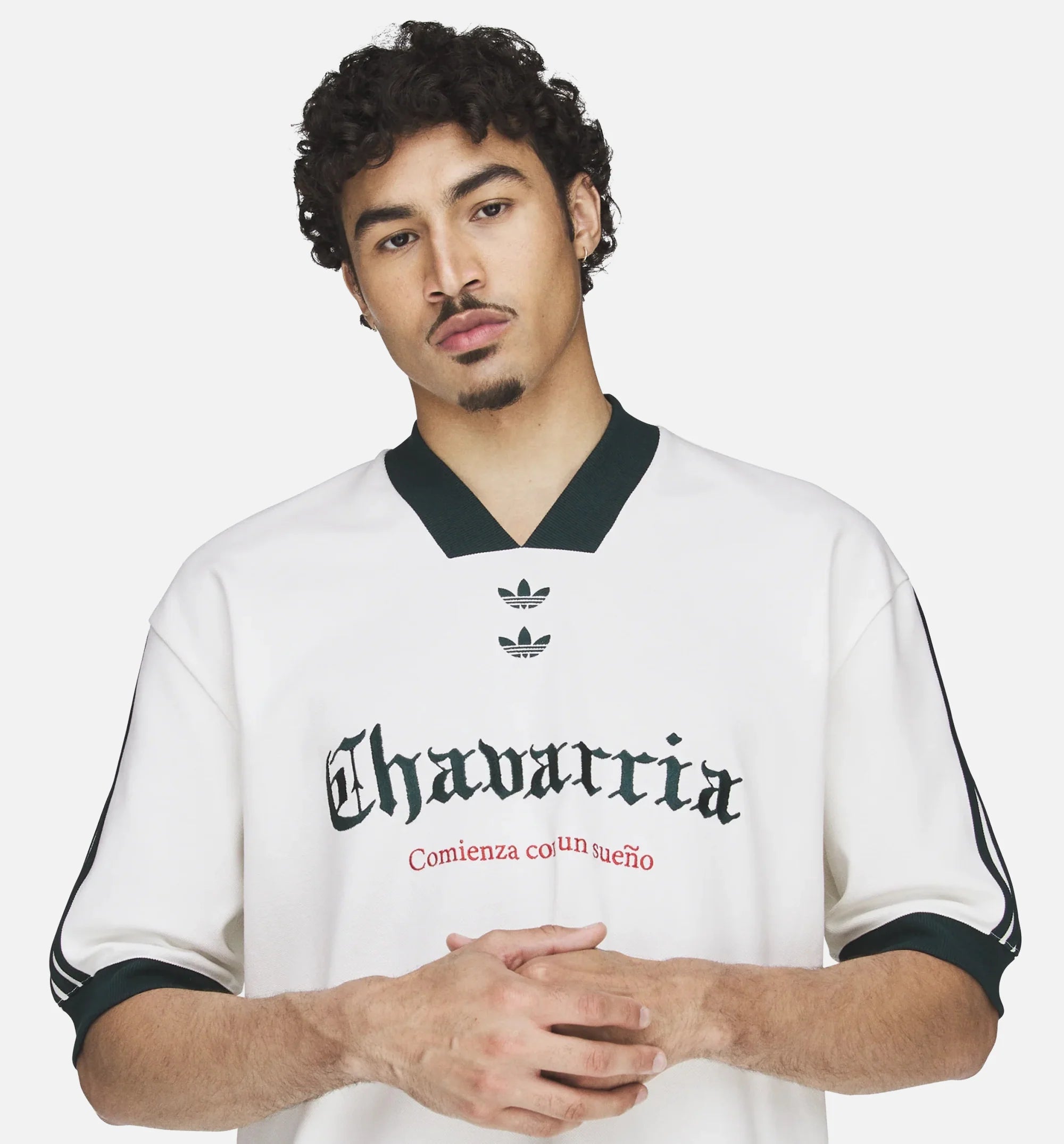 Chavarria Soccer Mens Short Sleeve Shirt Off White